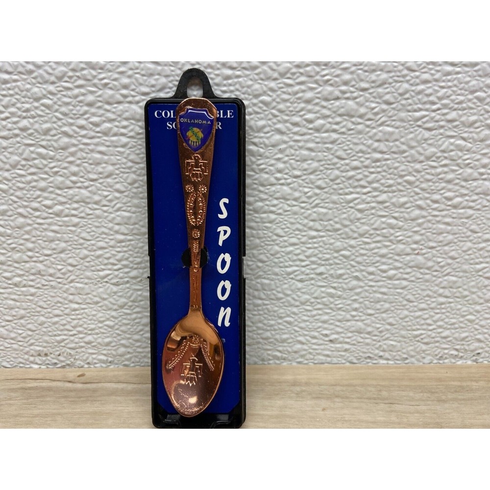Vintage Oklahoma Copper Collectible Souvenir Spoon